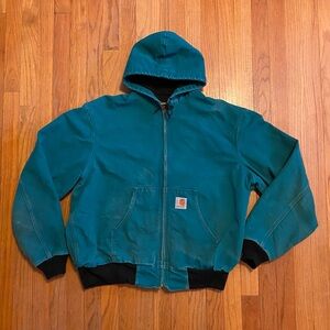Carhartt Thermal-Lined Firm Duck Active Jacket from 1992-1999 - JR132 Aqua